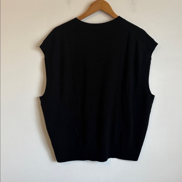 J. Crew Cashmere relaxed sweater-vest  XXL Black Cashmere Sweater - Picture 3 of 6